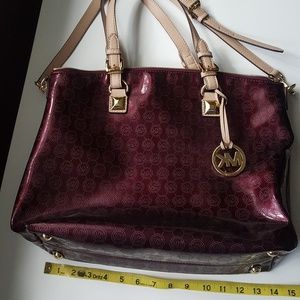 Michael Kors Large Patent Leather Burgundy